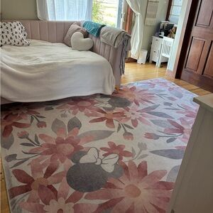Ruggable 8x12 Minnie Mouse rug cover.